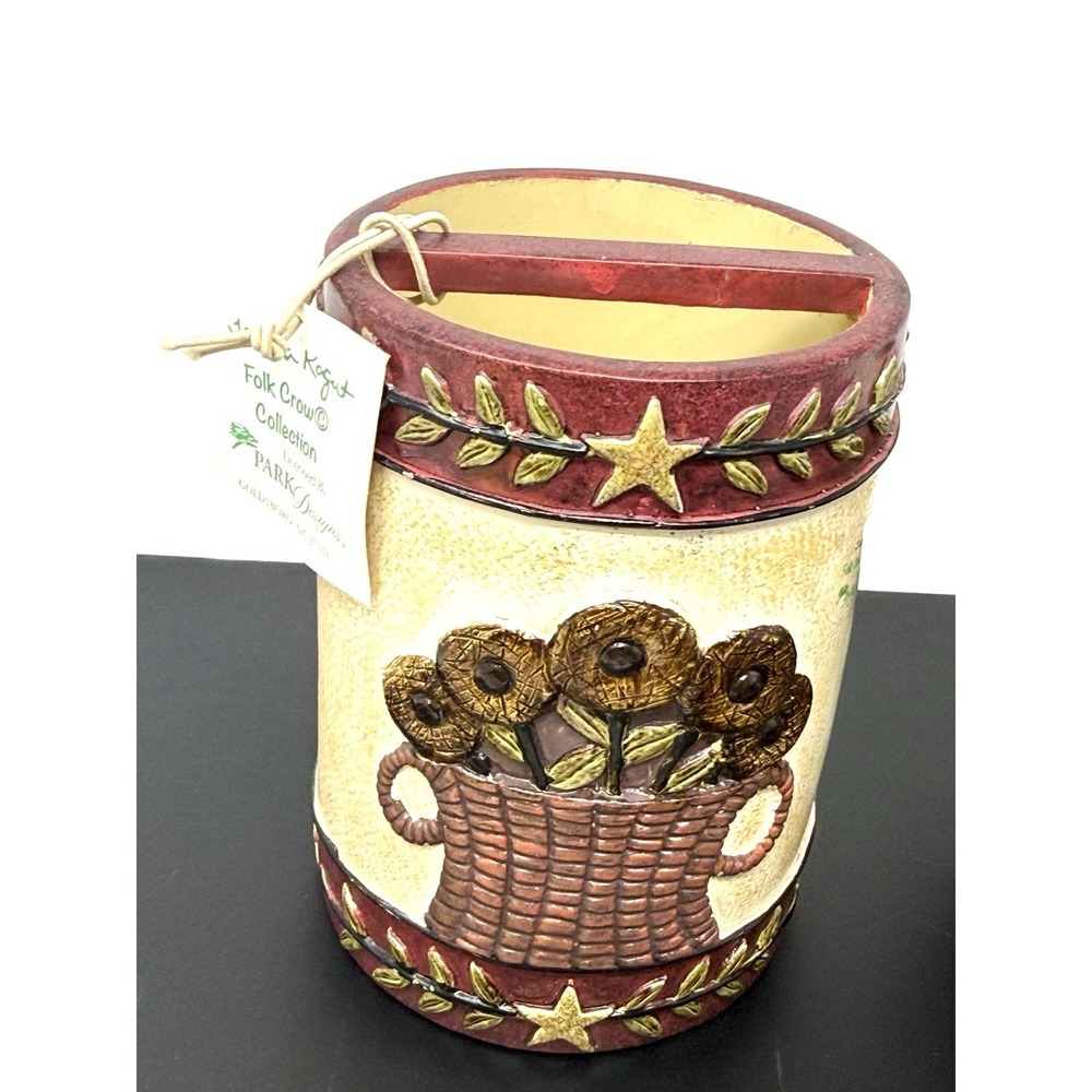 Teresa Kogut Folk Crow Collection Bath Set 12 Rings Soap Dispenser Toothbrush NW - Picture 6 of 9